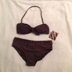 Via Marina brown and purple bikini S